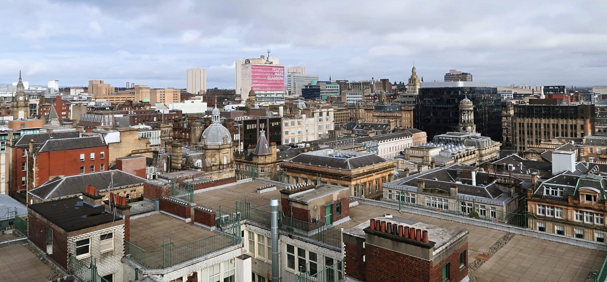 Glasgow a mini guide. View over the rooftops of Glasgow. 