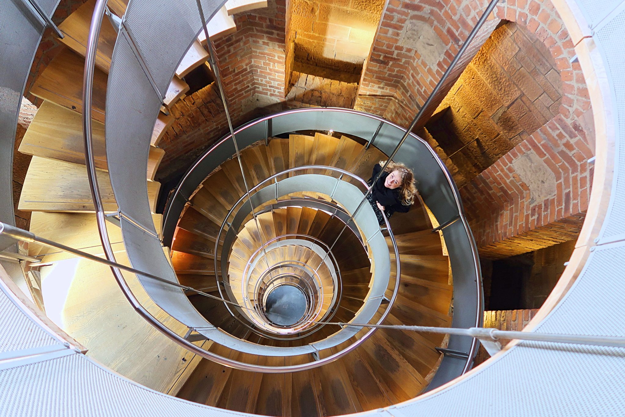 Spiral staircase at The Lighthouse. 