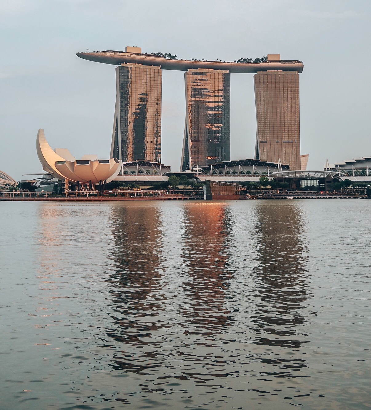 Marina Bay Sands at golden hour, Singapore.