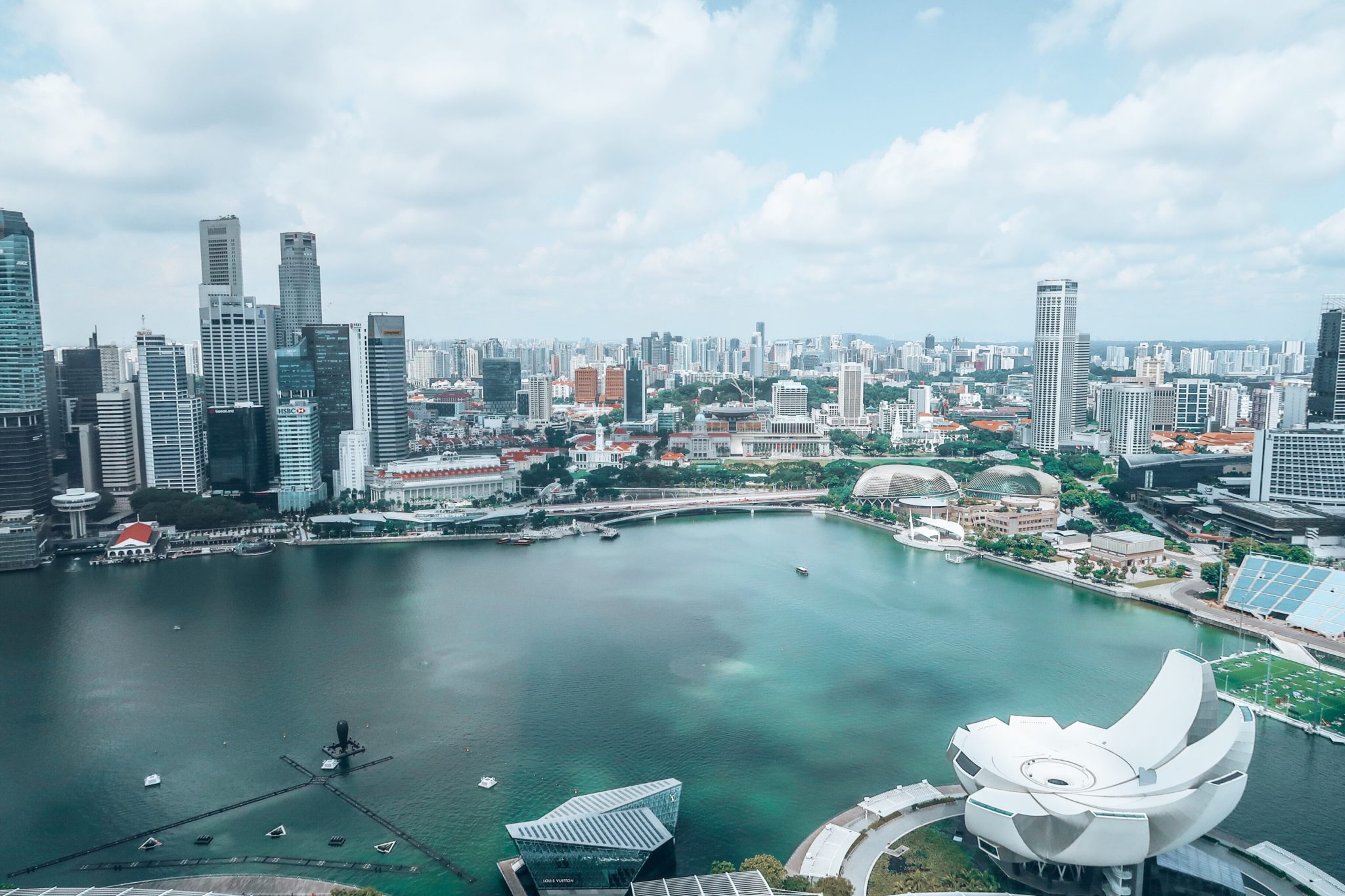 View from Deluxe Room at Marina Bay Sands 